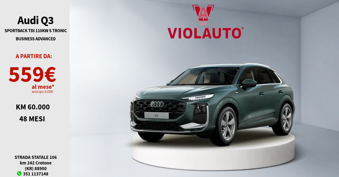 AUDI Q3 SPORTBACK TDI 110KW S TRONIC BUSINESS ADVANCED